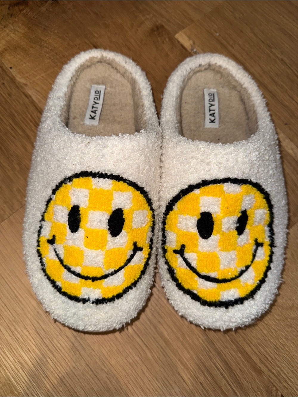 Katydid White & Yellow Smiley Plush Kids One-Piece Footies